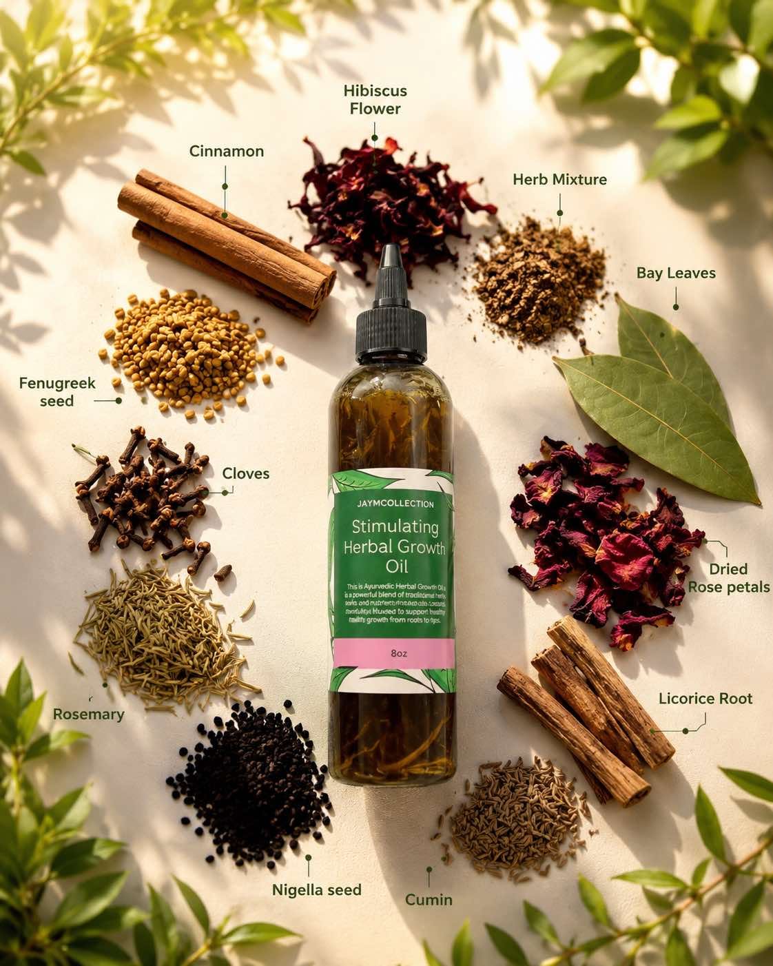 Stimulating Herbal Growth Oil